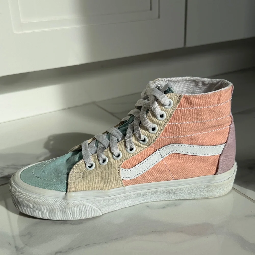 Vans Sk8-Hi Tapered Pastel Block Lace Up Shoes High Top Sneakers Women’s Size 7